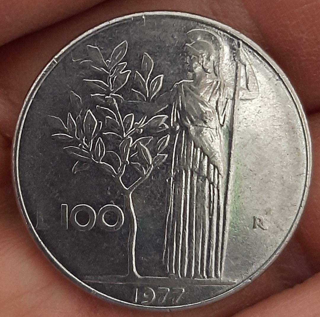 100 lire 1977 Repubblica Italiana
