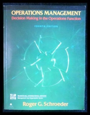 Operations Management Decision Making in the Operations Function (Mcgraw-Hill In