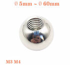 <!--F#f_0-->M3 M4 Thread Ball Bearing Round Balls Half-hole Stainless Steel Diameter select<!--F/-->