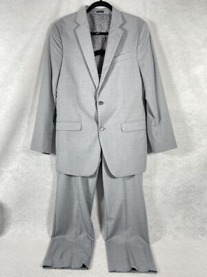 Madison 2PC Pant Suit Men s 40R Gray Long Sleeve Pants 34x32 Altered 31 Inseam