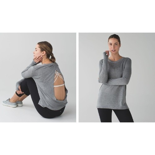 Lululemon Damen Viskosemischung Bring It Backbend Pullover meliert grau Gr. 8 - Bild 7 von 11