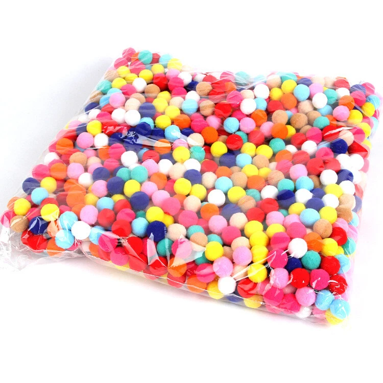 2000x DIY Mixed Color Soft Fluffy Pom Poms Pompoms Ball 8mm for kids Craft - Image 4 of 4