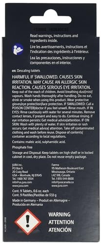 Jura 66281 Decalcifying/Descaling Tablets (9 tablets)