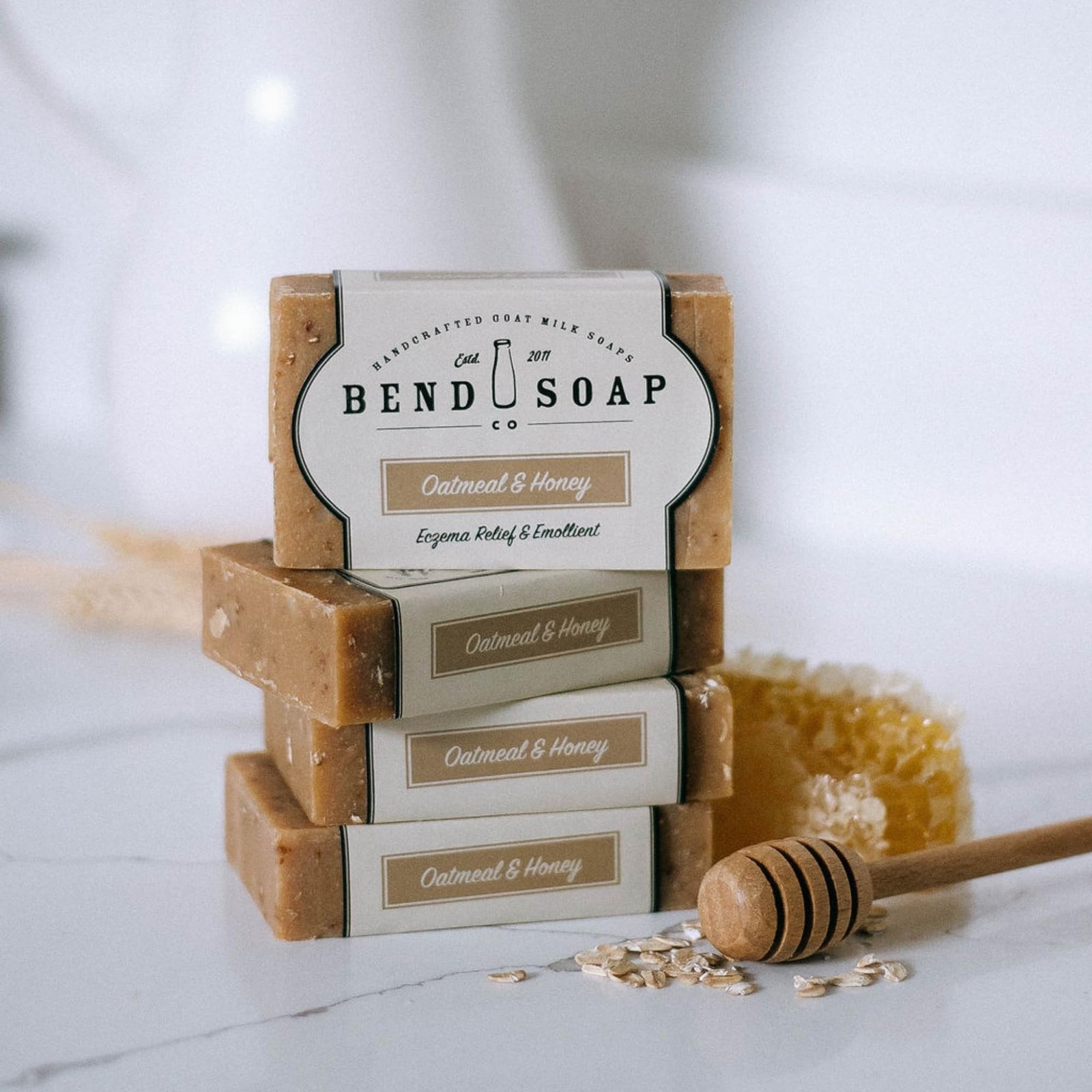 Bend Soap Company All Natural Handmade Goat Milk Soap for Dry Skin Relief, Oa...