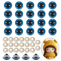 FüR 20Mm Sicherheitsaugen, 20 StüCk Realistische Puppen-HäKelaugen Blau