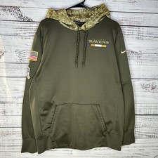Nike On-Field Baltimore Ravens Salute To Service Pullover Hoodie Camo Size Large