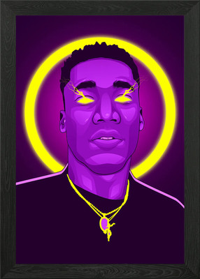 Giveon Neon gerahmtes Wandbild Poster Leinwanddruck Bild