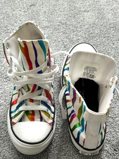 Converse metallic Rainbow zebra High Top Chuck Taylor Junior kids Size 3