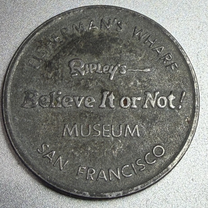 California San Francisco Ripley's Believe it or Not Good Luck Steel Token 734417