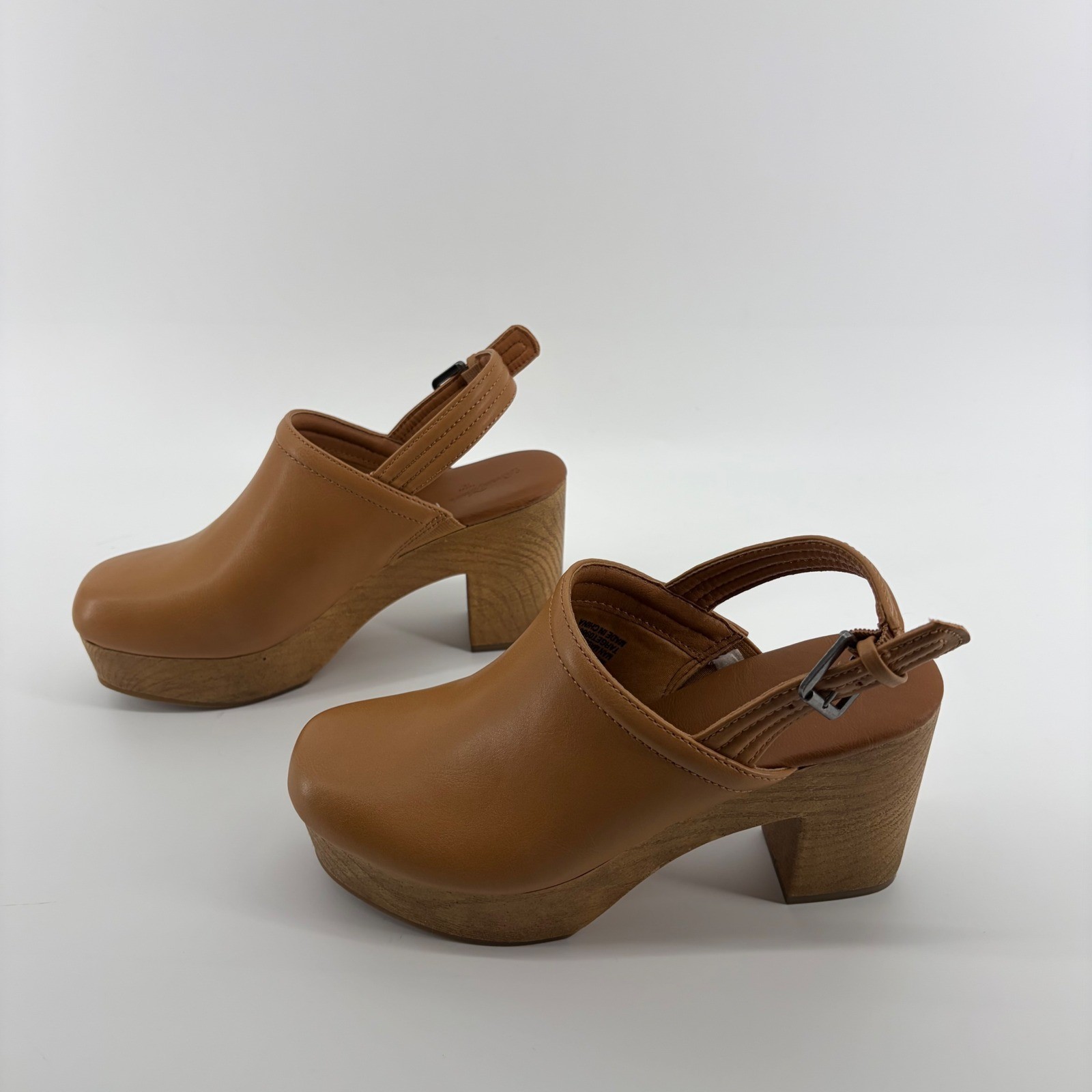 Universal Thread Slingback Platform Clogs Cognac … - image 3