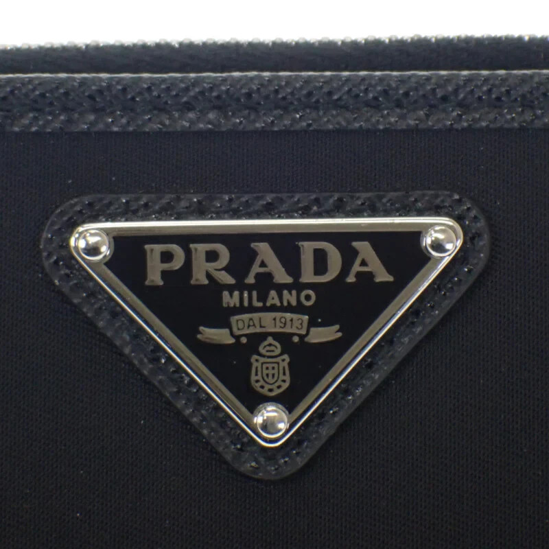 PRADA Re-Nylon Card Case Card Wallet Bifold Wallet Saffiano Black