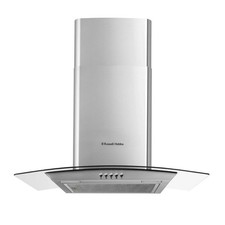 Russell Hobbs 60cm Curved Glass Chimney Cooker Hood - Stainless St RH60GCH92A1SS