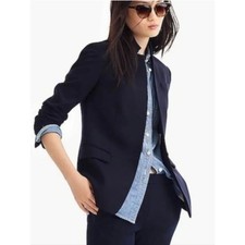 J. Crew Regent Blazer Wool Flannel Navy Size 14 Tall