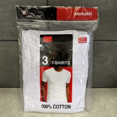 Marco Giovanni Mens 3 Pack Undershirt T-Shirts 100% Cotton American Fit S:Small