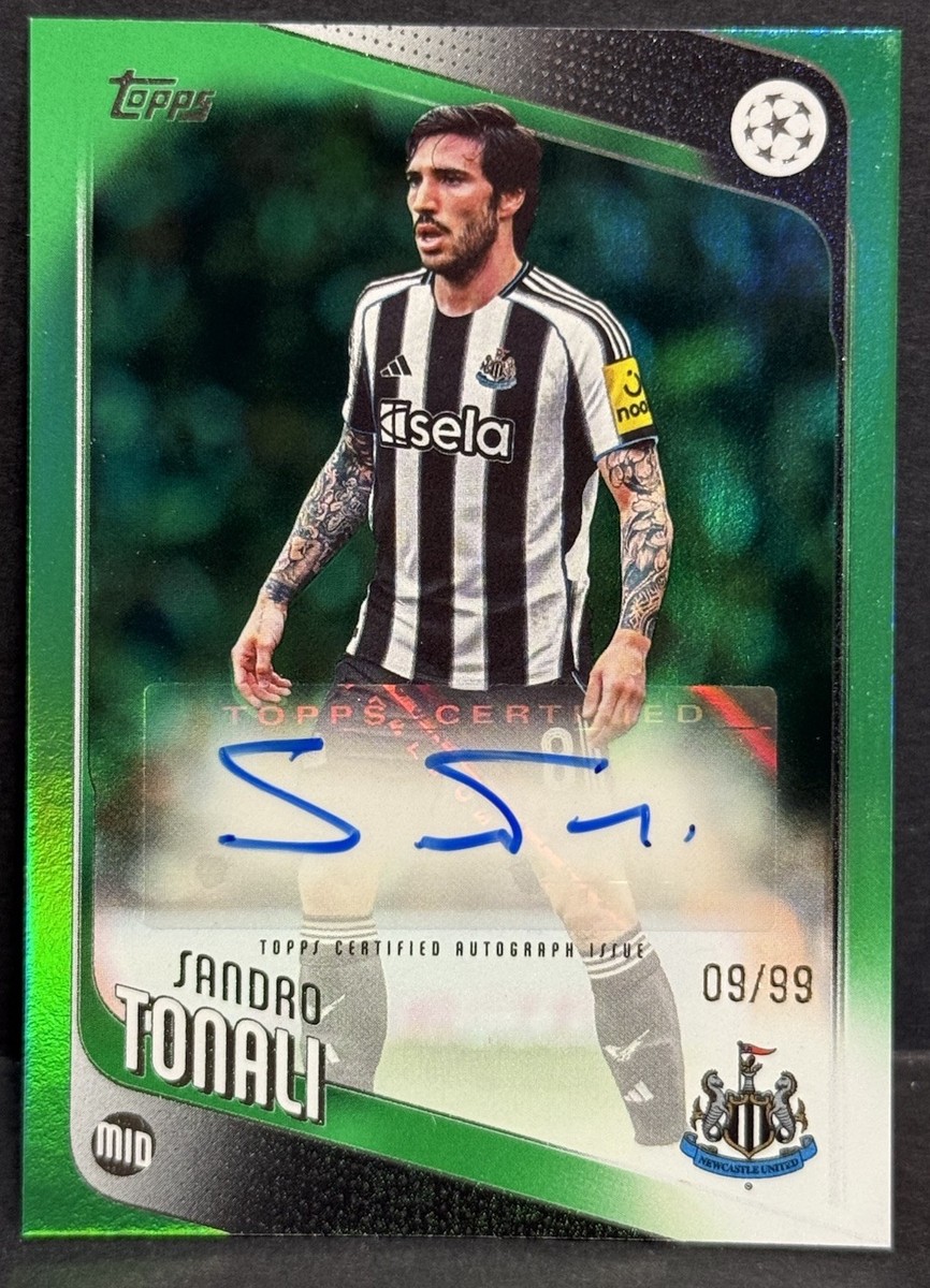 2025-26 Topps UEFA Club Competitions Newcastle Sandro Tonali Auto