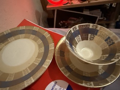 Bavaria Teller Set Goldrand Geschirr Porzellan