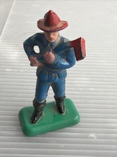 Toy Firefighter Vintage Beton Made In USA Plastic