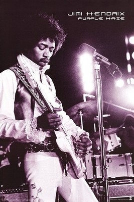 JIMI HENDRIX PURPLE HAZE POSTER B&W 24x36 NEW FREE SHIPPING | eBay
