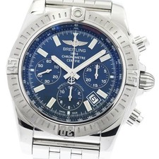 BREITLING CHRONOMAT AB0115 44mm SS Navy Dial Automatic Chronograph Date #C200 6