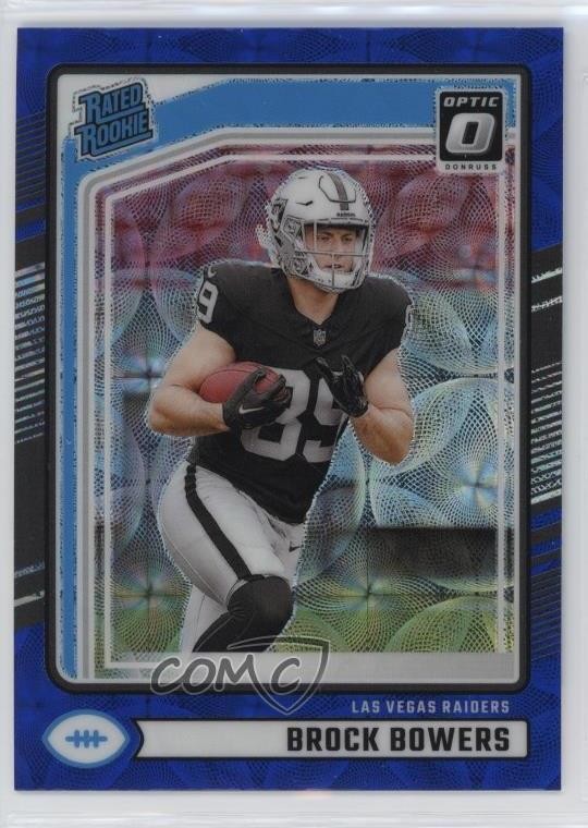 2024 Donruss Rated Optic Preview Blue Scope Prizm Brock Bowers Rookie RC 02l5
