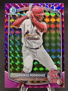 Rainiel Rodriguez 2025 Bowman Chrome 1st Fuchsia Geometric Refractor /299 STL