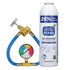 Alaska Home Refrigerants Replacement Kit R134a Auto + Hose & Pressure Gauge