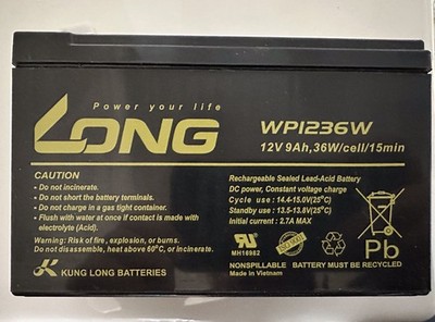 Kung Long Blei-Batterie 12v 9Ah WP1236W 