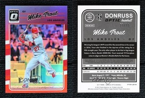 2017 Panini Donruss Optic Red Prizm /99 Mike Trout #107