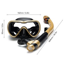 Leakproof Snorkel Set Anti-fog Swimming Snorkeling Goggles Glasses With Dry LBLX