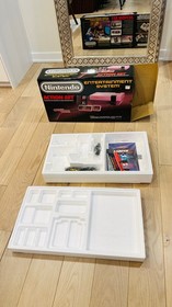 Nintendo Entertainment System NES Action Set Empty Box with Gun & Styrofoam Only