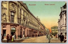 Brighton Antique Romania Postcard Bucuresti Strada Lipscani Street 1906