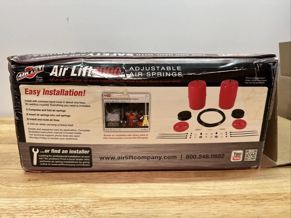 Muelles auxiliares de aire Air Lift 60812 AirLift 1000 para Toyota 4Runner/Sequoia 90-07 Foto 3 de 4