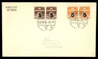 Mayfairstamps Denmark FDC 1955 Revalued Combo First Day Cover aaw_38337