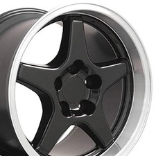 17 Black Rear Wheel Wmachined Lip For 1993-2002 Chevy Camaro - Rvo0141 17 Black Rear Wheel Wmachined Lip For 1993-2002 Chevy Camaro - Rvo0141