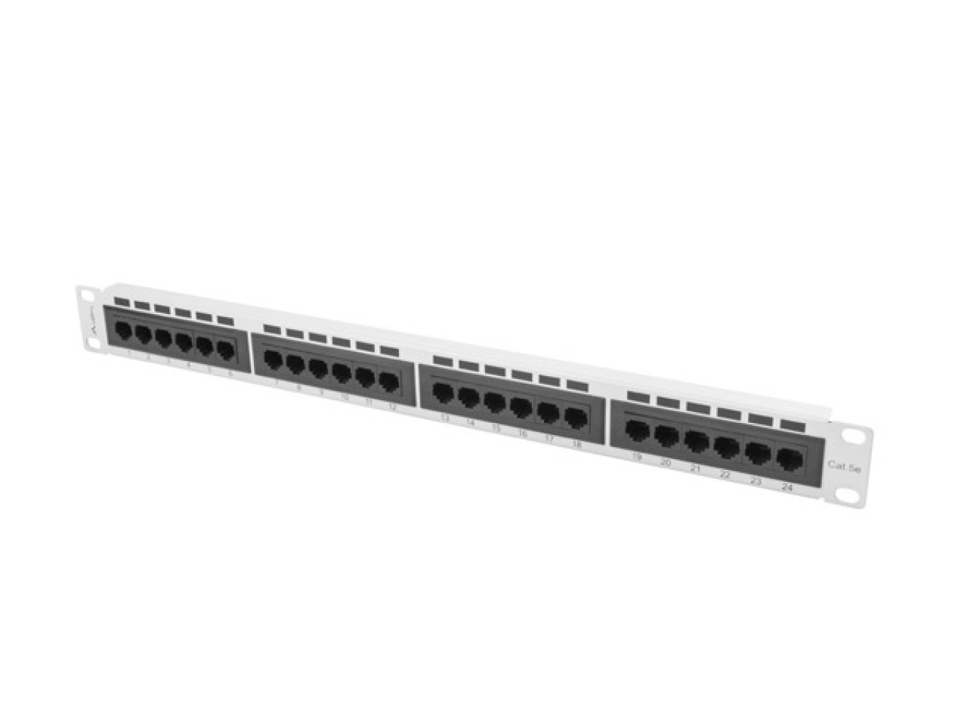 Patch Panel 24 PORT 1U Cat.5e Grey PPU5-1024-S
