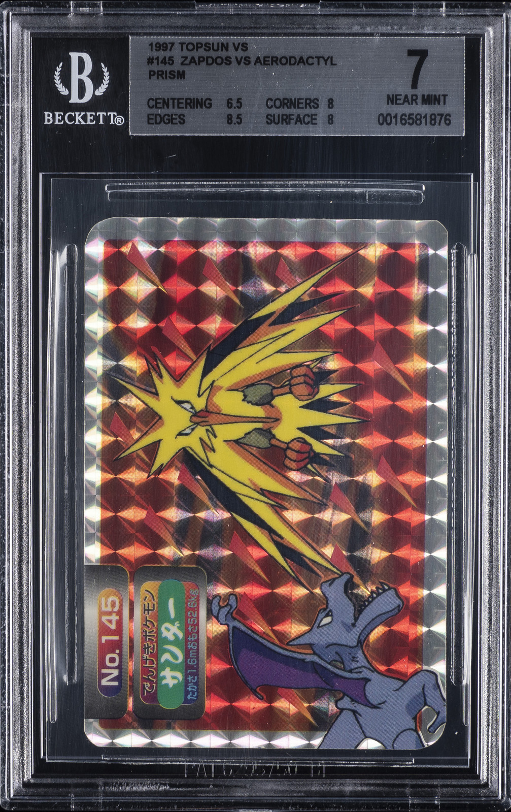 1998-99 POKEMON TOPSUN VS PRISM #145 ZAPDOS BGS 7