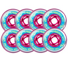 Revision Roller Hockey Wheels Indoor Variant 8-Pack (Choose Size/Hardness)