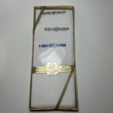 Vintage Set Of 3 1960s Men  s Handkerchiefs Goldenweve NIB Blue, Grey, Brown.
