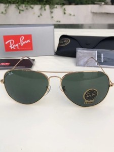 RAY-BAN RB3026, aviator sunglasses , Gold Frame/Large 62mm blackish green Lens 