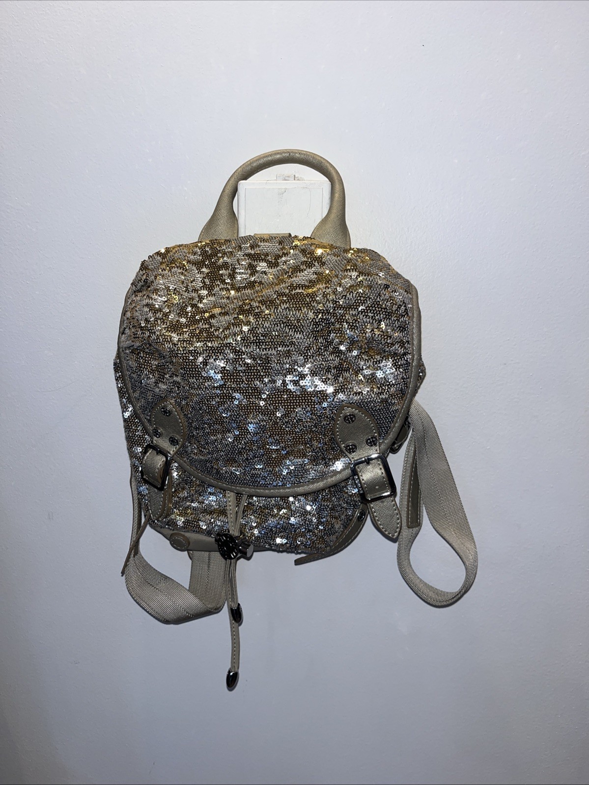 MZ Wallace Sequin Medium Backpack Euc - image 1