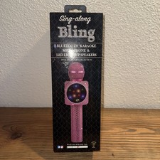 Wireless Express Sing-along Pink Bling Karaoke Microphone Bluetooth Speaker