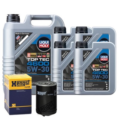Motoröl 5W30 LIQUI MOLY Top Tec 4600 9L+HENGST Ölfilter