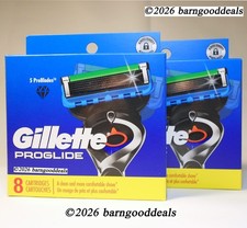GILLETTE PROGLIDE RAZOR BLADE REFILLS, 8 CARTRIDGES EACH X 2 = 16 TOTAL, NEW