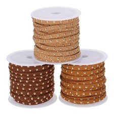 50ft Studded Faux Suede Cord Rope for Jewelry Making 3 Pack Each 5 Meter 5mm ...