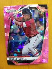 2025 Panini Prizm Baseball Pink Cracked Ice No. 1 Kristian Campbell (RC) Rookie