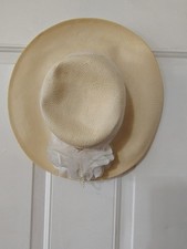 Vintage Women's Straw Hat, Off White