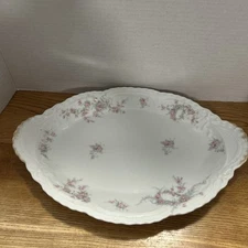 Theodore Havilland Simoges France Floral Oval Serving Dish 