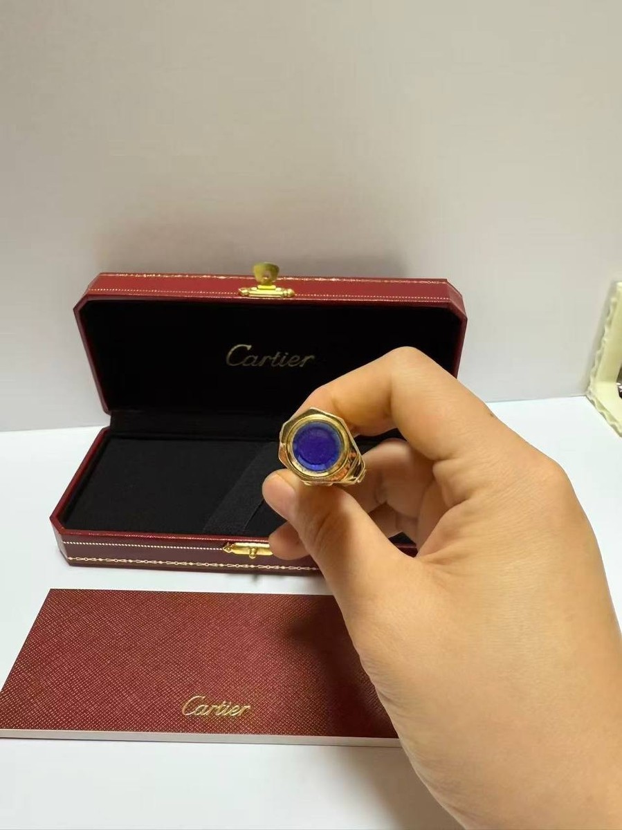 Cartier Gold Engraved Ballpoint Pen Luxury w Red Gift Box New