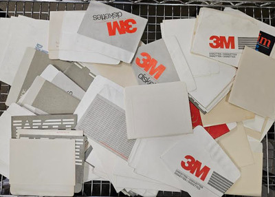 50 floppy disk sleeves for 5.25 diskettes.  Mix of white branded and tyvek.