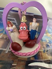 Disney Store Sebastian Eric & Ariel Wedding Cake Topper Sketchbook Ornament NEW